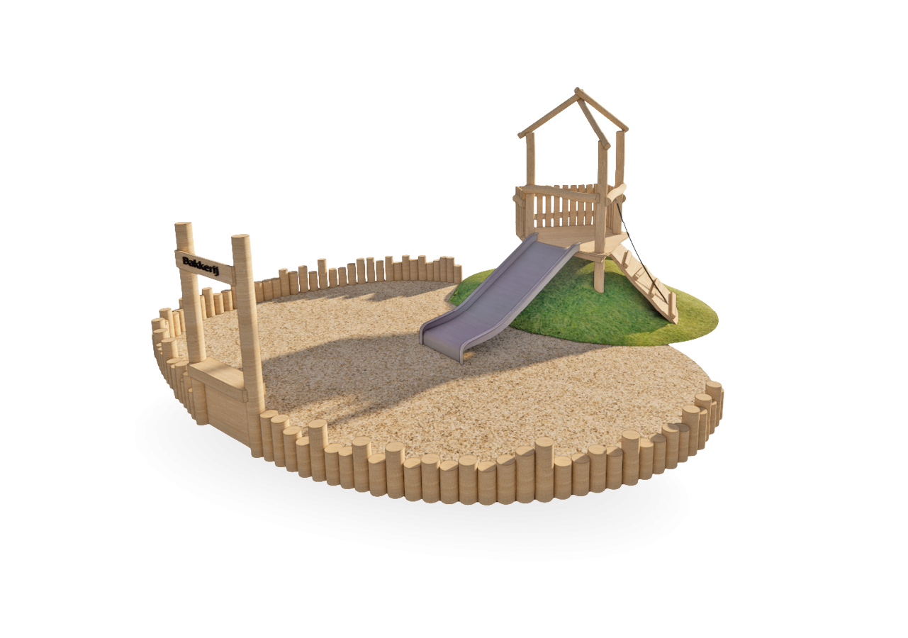 Heuvelglijbaan extra breed zandbank Rollebol