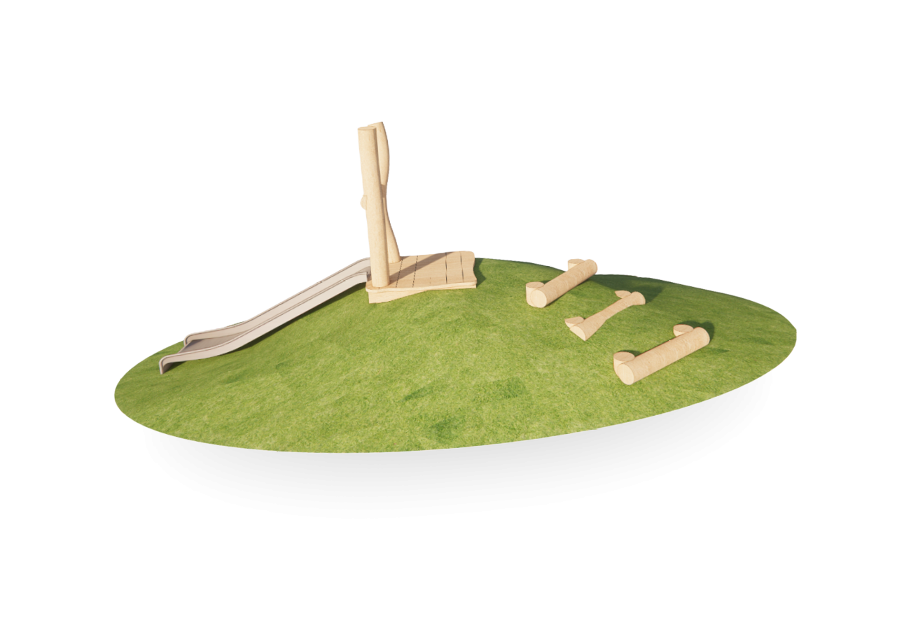 Heuvelglijbaan stammentrap Bultje