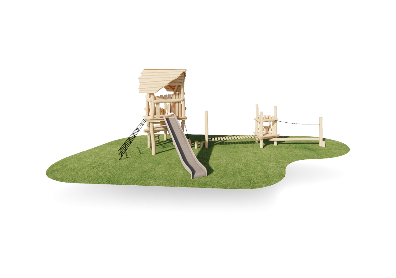 Speelhuys groot met parcours Durf Daan