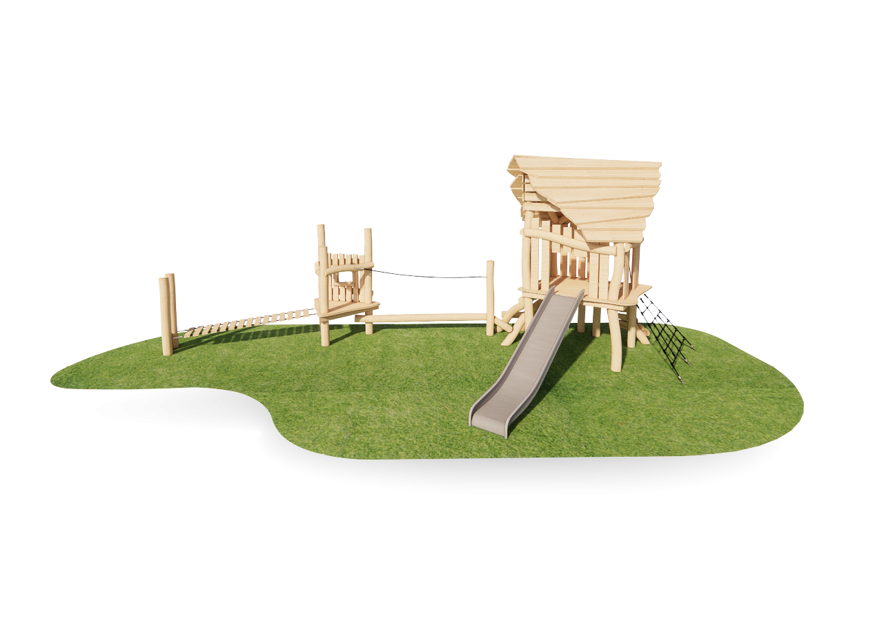 Speelhuys klein met parcours Kleine Klaas