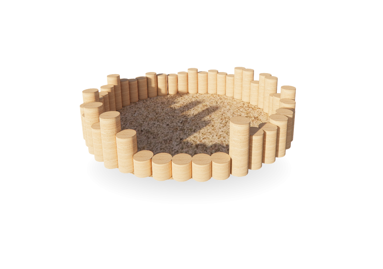 Zandbak palissade Paalpim