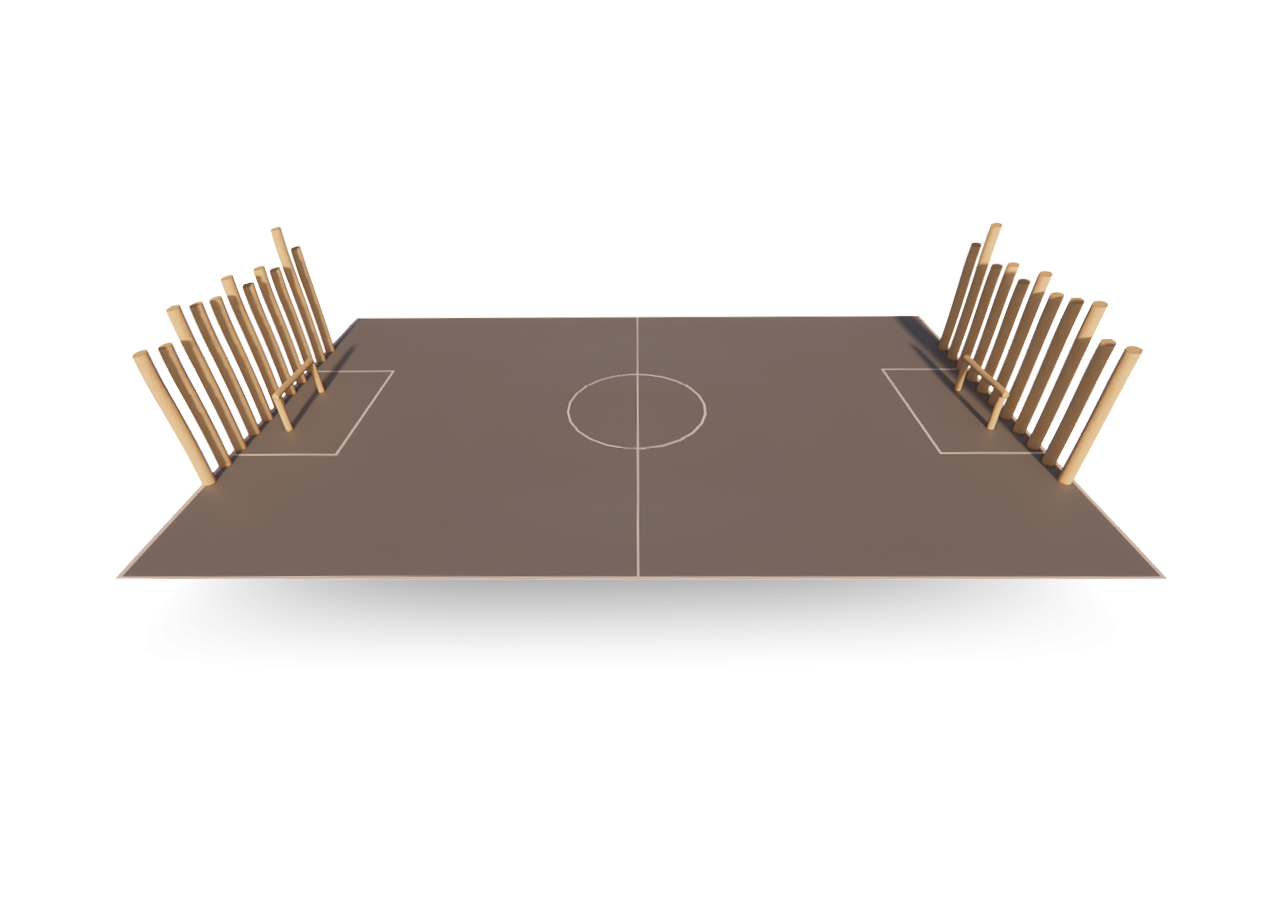 Voetbalveld belijning Goal line