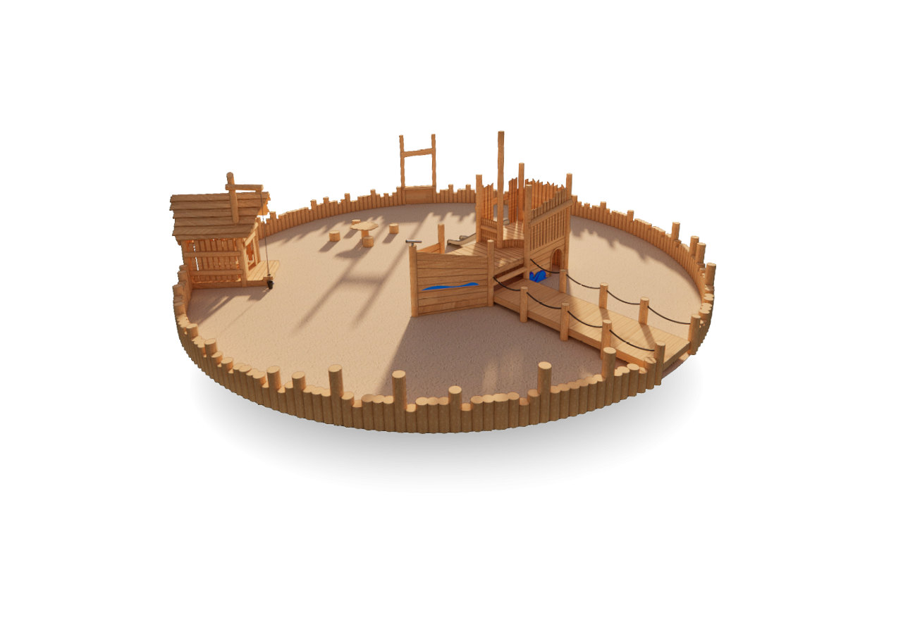 Zandbak met schip Schipper
